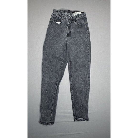 Gloria Vanderbilt Women’s Jeans Black Size 8 Medium Zip Leg Cuffs Distressed - Picture 1 of 5